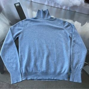 VINTAGE St Michael Sweater Mens 40 US Medium Blue Cashmere Turtleneck Pullover